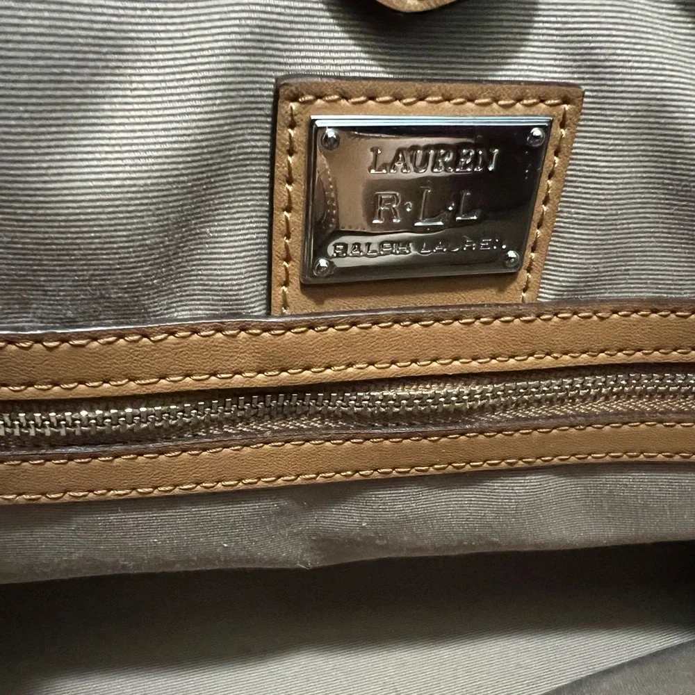 Ralph Lauren Tan Leather Tote Bag Women’s - Picture 5 of 10